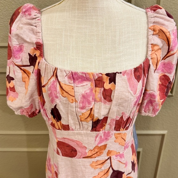 LONDON TIMES Women’s Floral Puff Sleeve Empire Waist Midi Dress. Size 10 - Picture 4 of 12